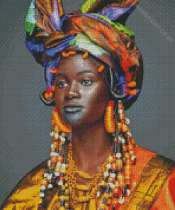 Black African Woman Diamond Painting