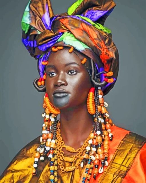 Black African Woman Diamond Painting