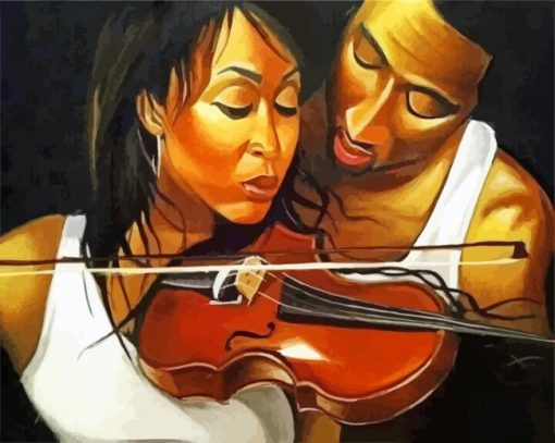 Black Couple Diamond Painting