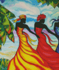 Black Three Sisters Diamond Painting