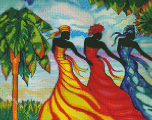 Black Three Sisters Diamond Painting