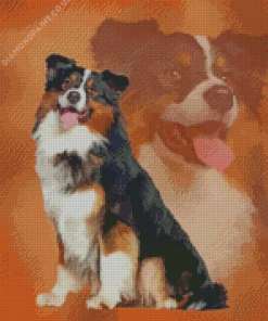 Black Tri Australian Shepherd Diamond Painting