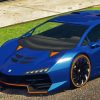 Blue Lamborghini Zentorno Diamond Painting