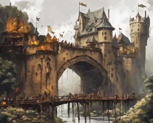 Bridge And Castle Diamond Painting