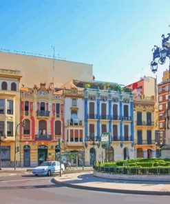 Castellon City Buildings Diamond Painting