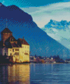 Geneva Chillon Castle Diamond Painting