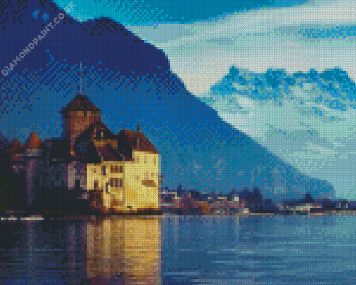 Geneva Chillon Castle Diamond Painting