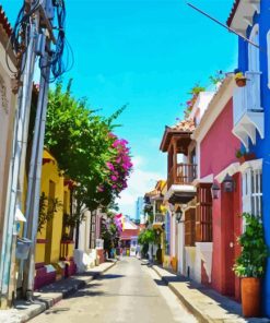 Colorful Colombian Street Diamond Painting