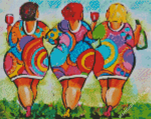 Colorful Fat Ladies Diamond Painting