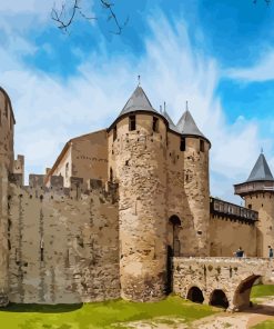 Counts Castle In Carcassonne Diamond Painting