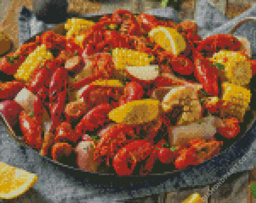 Delicious Cajun Food Diamond Painting