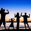 Family Beach Silhouette Diamond Painting