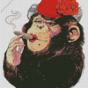 Female Monkey Smoking Diamond Painting