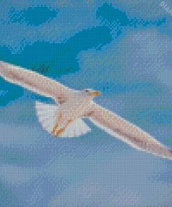 Flying White Seagull Diamond Painting