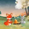 Fox And Rabbit Diamond Painting