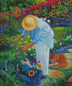 Gardener Woman Diamond Painting