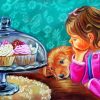 Girl And Dog Diamond Painting