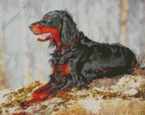 Gordon Setter Dog Diamond Painting