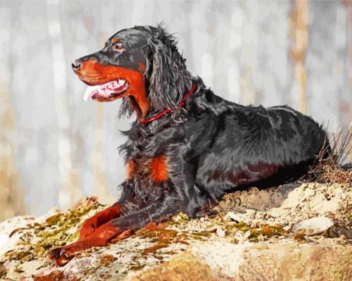 Gordon Setter Dog Diamond Painting