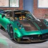 Green Pagani Huayra Diamond Painting