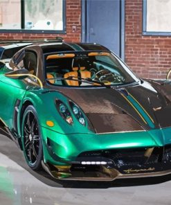 Green Pagani Huayra Diamond Painting