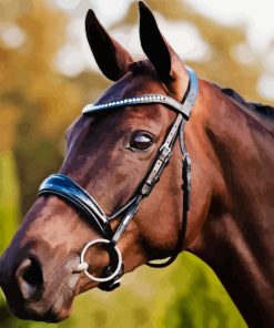 Horse With Black Bridle Diamond Painting