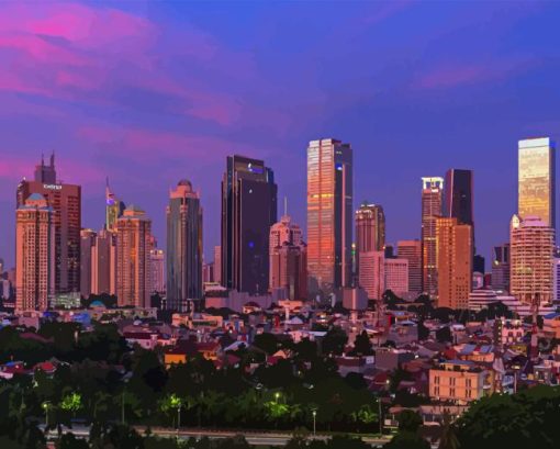 Jakarta Sunset Diamond Painting