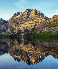 June Lake With Mount Diamond Painting