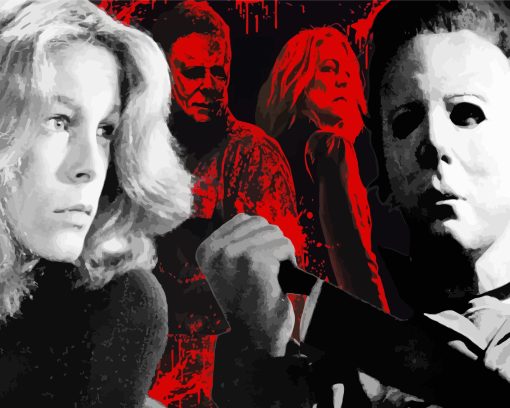 Laurie Strode And Michael Myers Diamond Painting