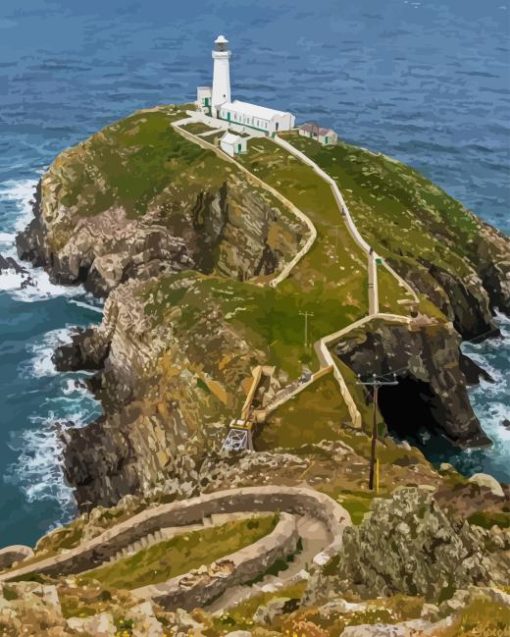 Lighthouse Of South Stack Diamond Painting