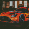 Orange Mercedes Car Diamond Painting