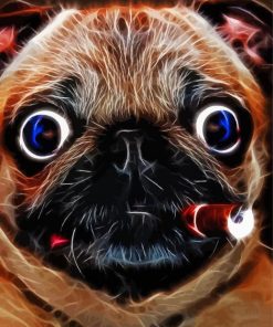 Pug With A Cigar Diamond Painting