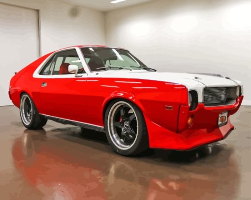 Red 1969 Amc Amx Diamond Painting