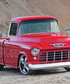 Red Classic Truck Diamond Painting