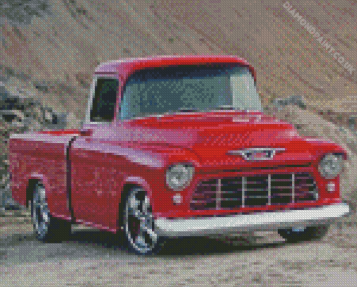 Red Classic Truck Diamond Painting