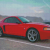 Red Ford Mustang Diamond Painting