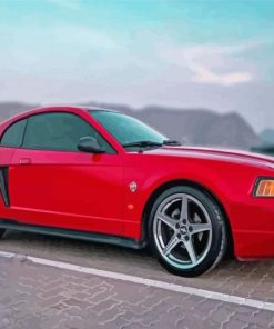 Red Ford Mustang Diamond Painting