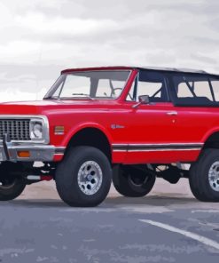 Red Chevy K5 Blazer Diamond Painting