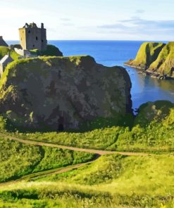 Scotland Dunnottar Castle Diamond Painting