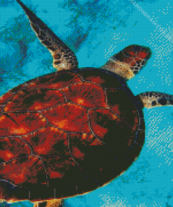 Sea Red Turtle Diamond Painting