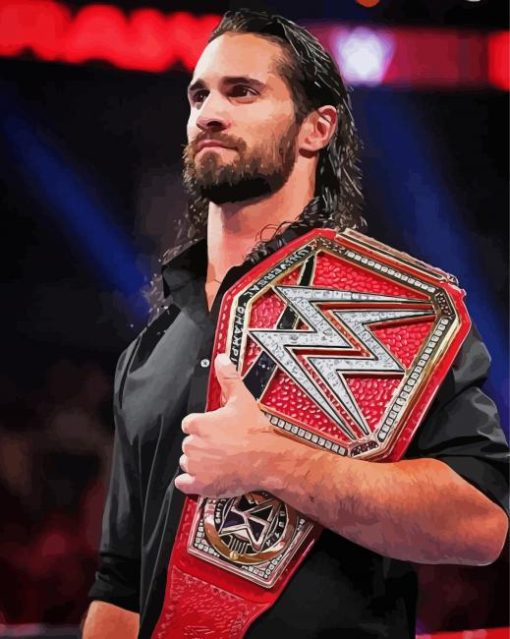 Seth Rollins Wrestler Diamond Painting