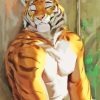 Sleeping Tiger Smiling Diamond Painting