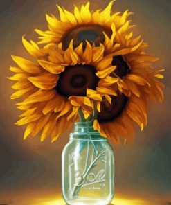 Sunflowers In Jar Diamond Painting