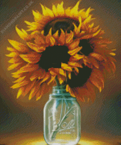 Sunflowers In Jar Diamond Painting