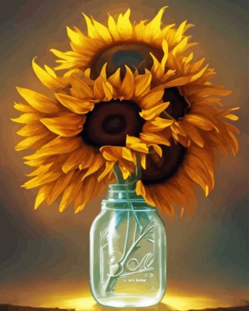 Sunflowers In Jar Diamond Painting