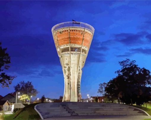 The Vukovar Water Tower Diamond Painting