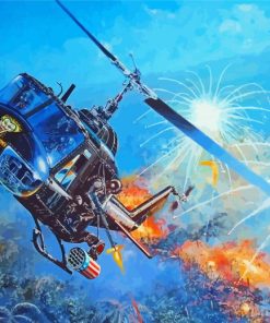 War Huey Helicopters Diamond Painting