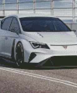 White Cupra Car Diamond Painting