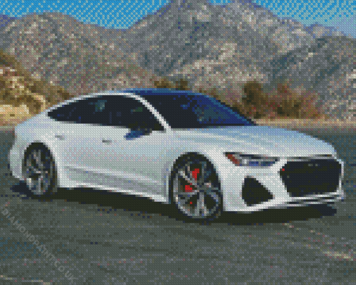 White Audi RS7 Diamond Painting