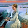 Woman Playing Piano Diamond Painting